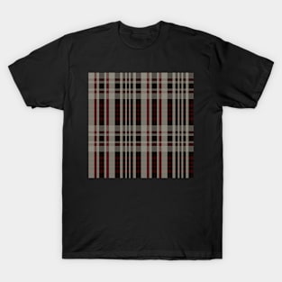 Winter Aesthetic Sorcha 1 Hand Drawn Textured Plaid Pattern T-Shirt